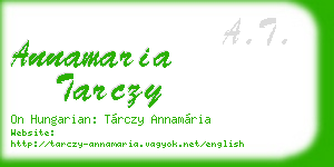 annamaria tarczy business card