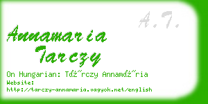 annamaria tarczy business card